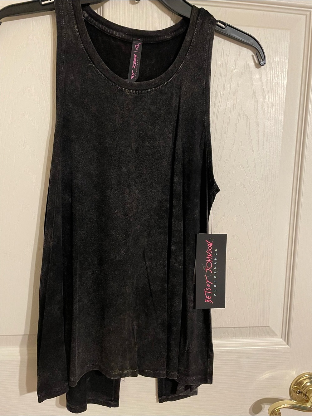 Betsey Johnson Open Back Tank Black, Med 8/10 NWT